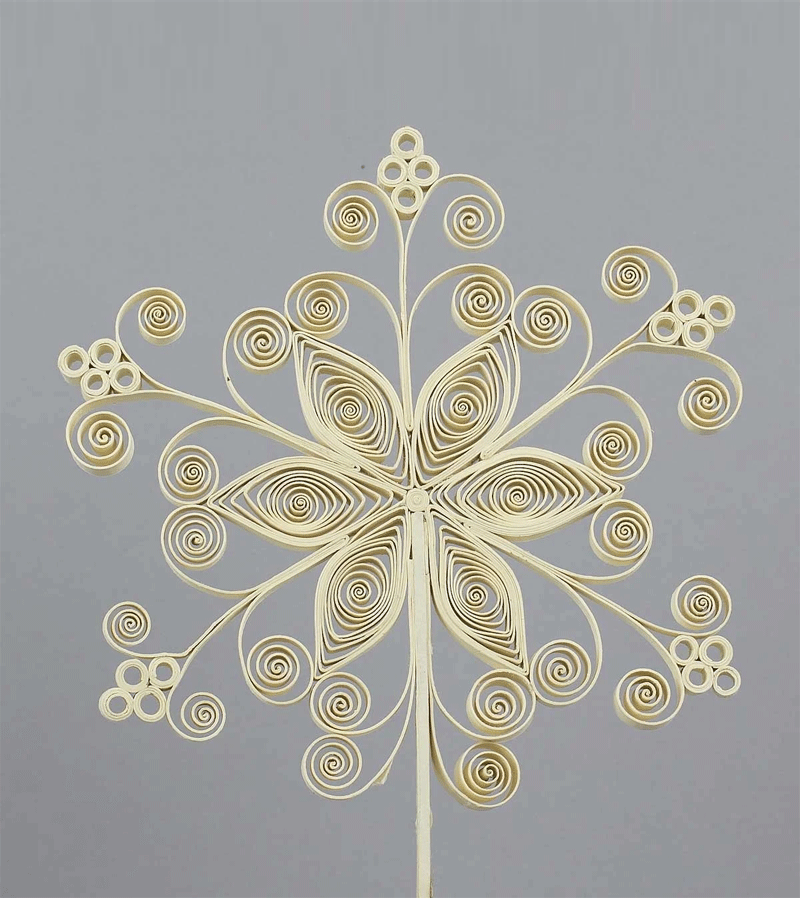 Handmade Quilled Paper Tree Topper Star - Christmas Tree Decoration for Holiday Home Decor | AfroArt Crafted Ornament for Xmas, Winter, Party & Festive Celebrations