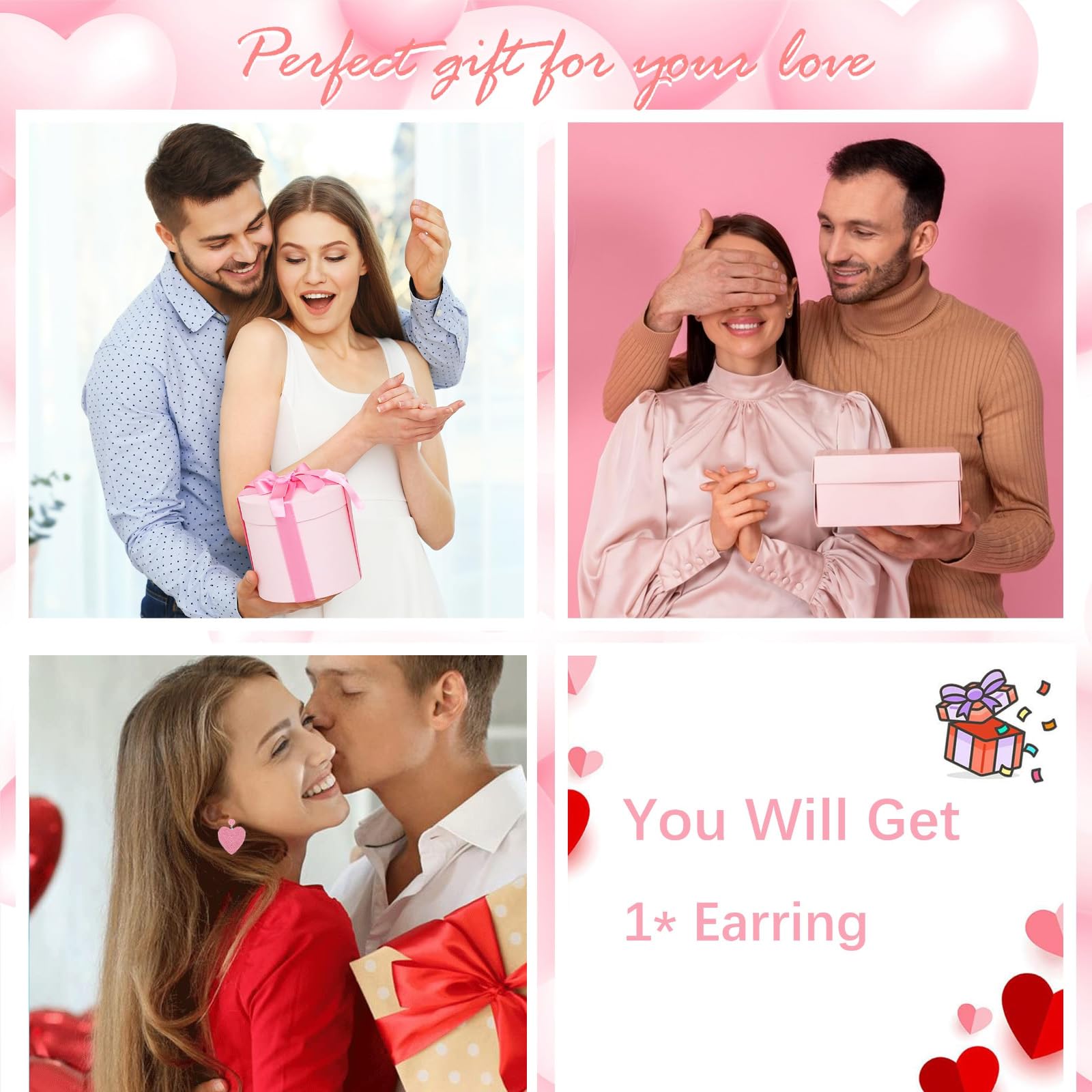 Bohemian Beaded Red Heart Dangle Earrings for Women - Handmade Valentine's Day Jewelry Gift - Perfect for Date Nights & Romantic Occasions