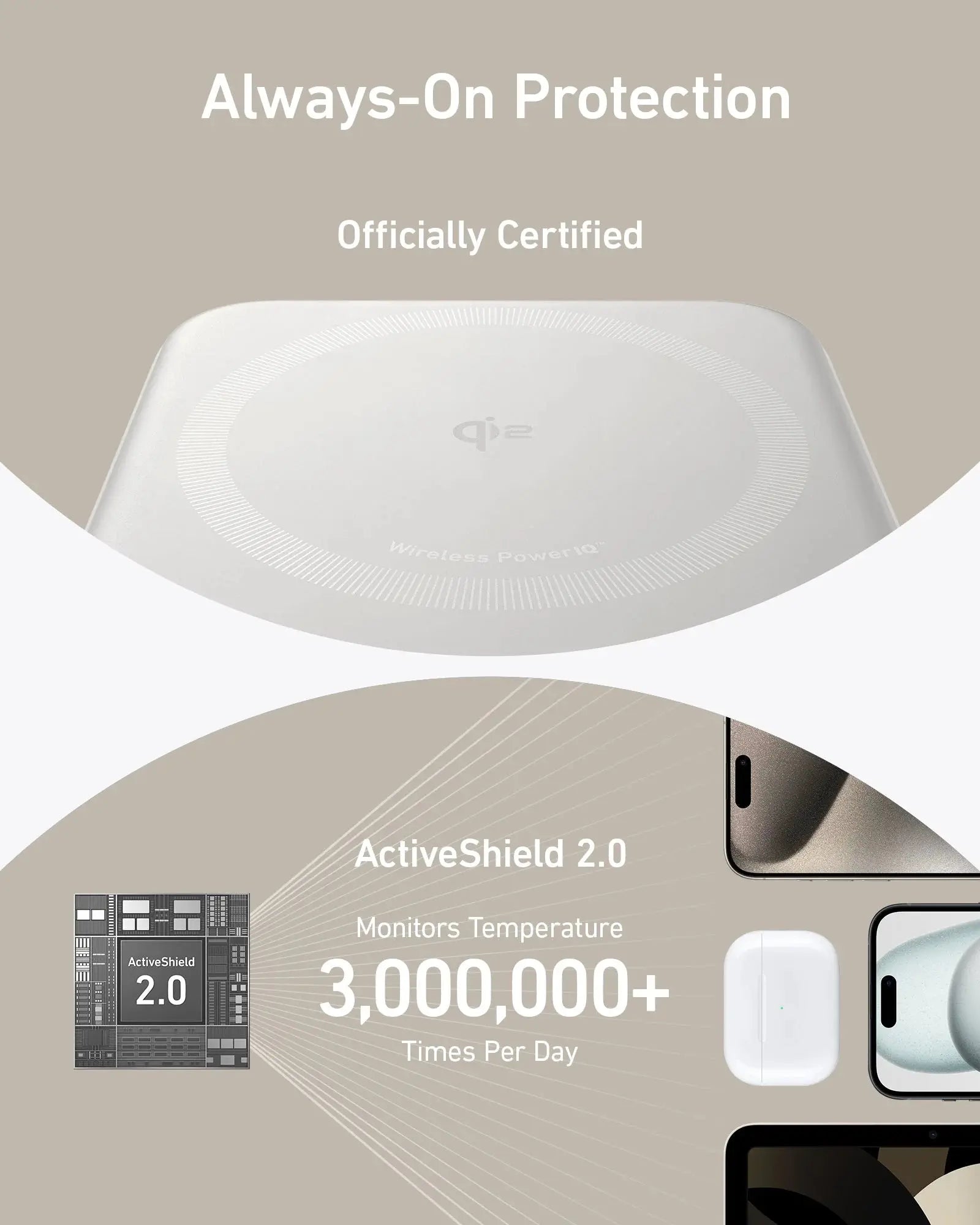 Anker Power Bank MagGo 10000mAh Qi2 Certified 15W Fast Wireless Charger - Portable Magnetic Charging for iPhone 15/14/13, Samsung Galaxy - Perfect for Travel, Work, and On-the-Go Charging