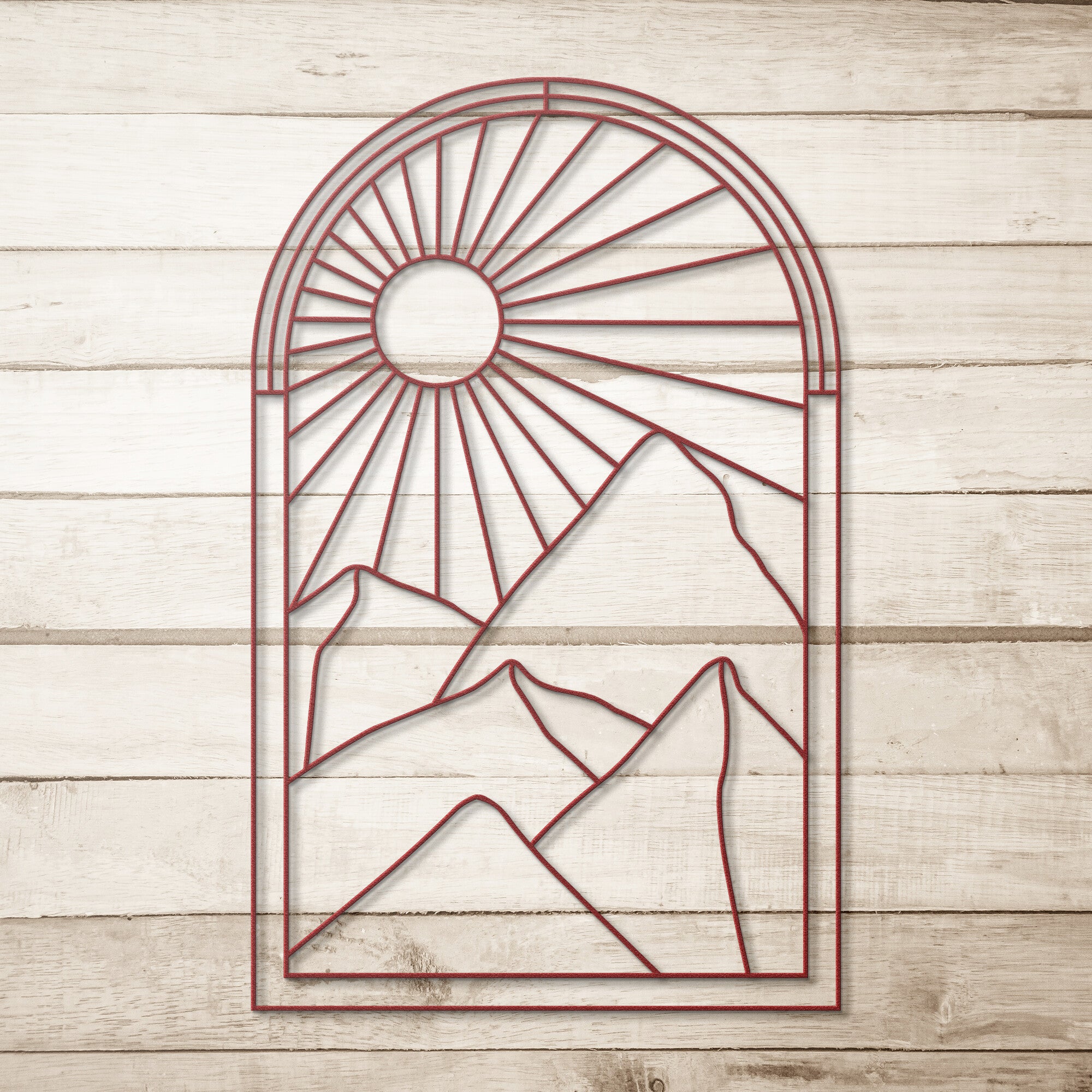 Handmade Metal Sunburst Wall Art Decor - Modern Geometric Valley Design for Living Room, Bedroom & Office - Unique Home & Gift Idea