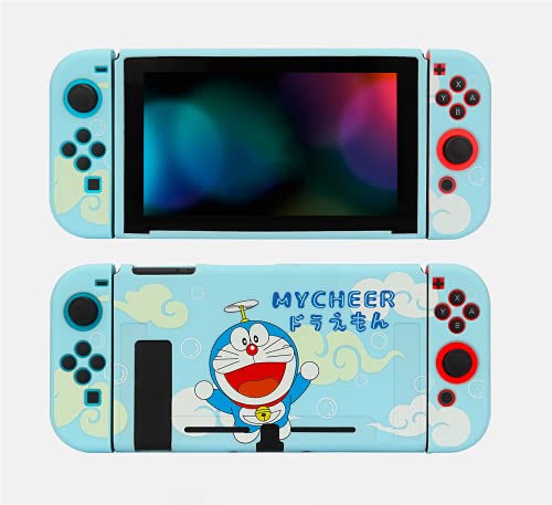 MUDEVIL Nintendo Switch Protective Case - Doraemon Bamboo Dragonfly Design, Soft Anti-Scratch Shockproof Slim Cover for Switch & Joy-Con - Perfect for Gaming, Travel, and Everyday Protection