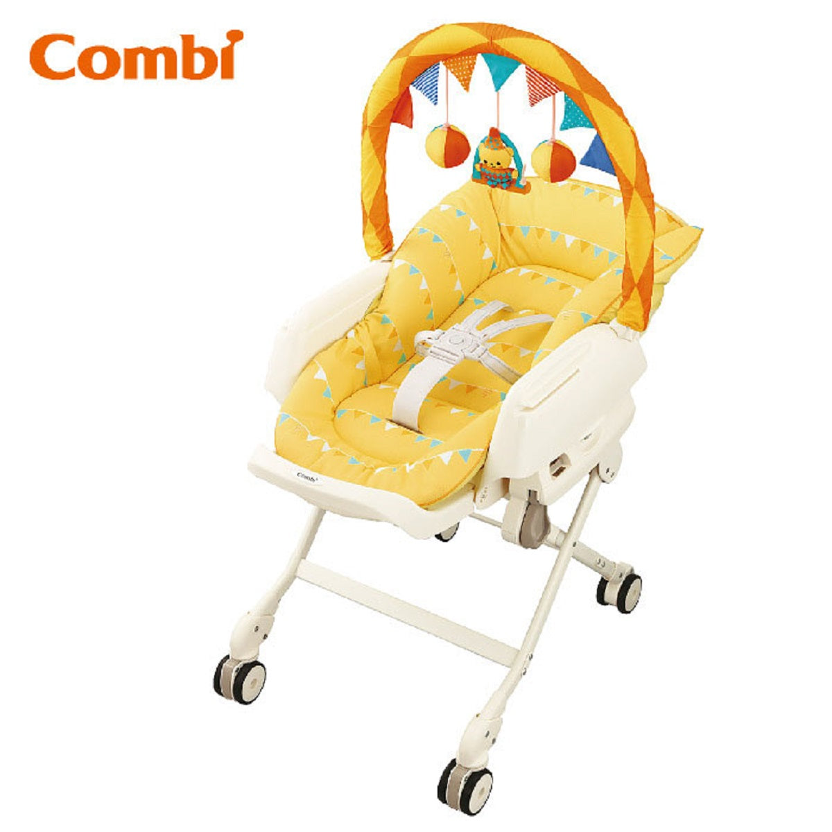 Combi Joy YE Baby Soothing Rocking High Chair 116699 - Perfect for Feeding, Napping & Playtime in Nursery or Living Room