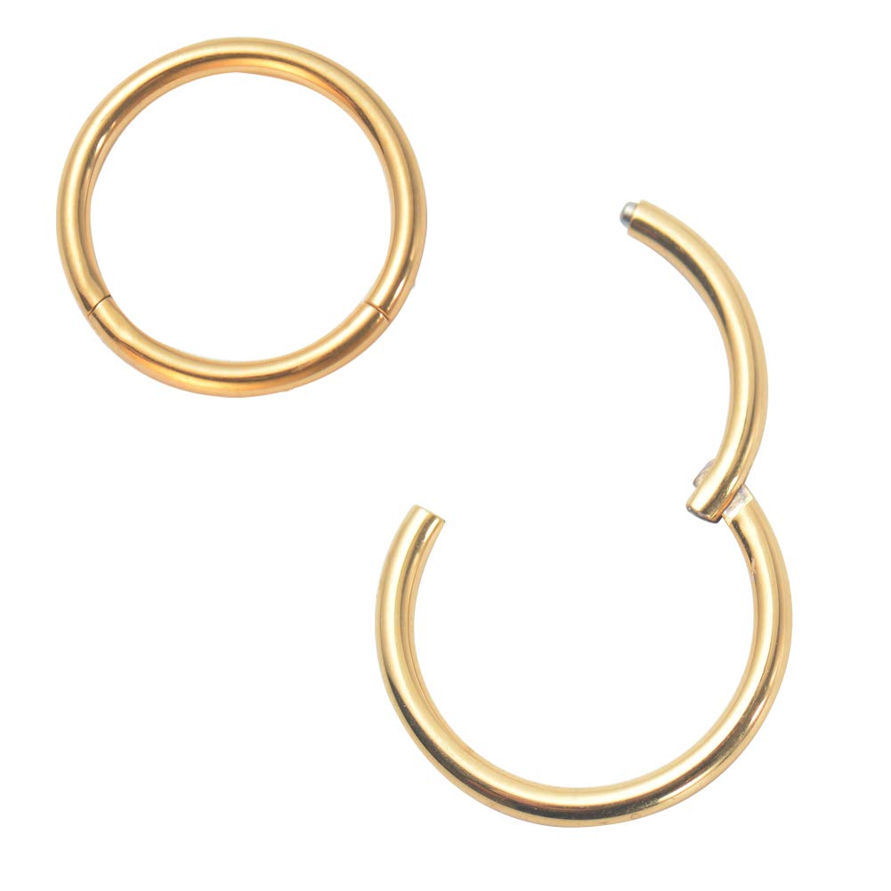OreilleStar Hypoallergenic Surgical Steel & Titanium Nose Rings - Septum Hoops for Women in Gold, Silver & Black | Cute Stainless Steel Nose Jewelry for Everyday Wear & Special Occasions