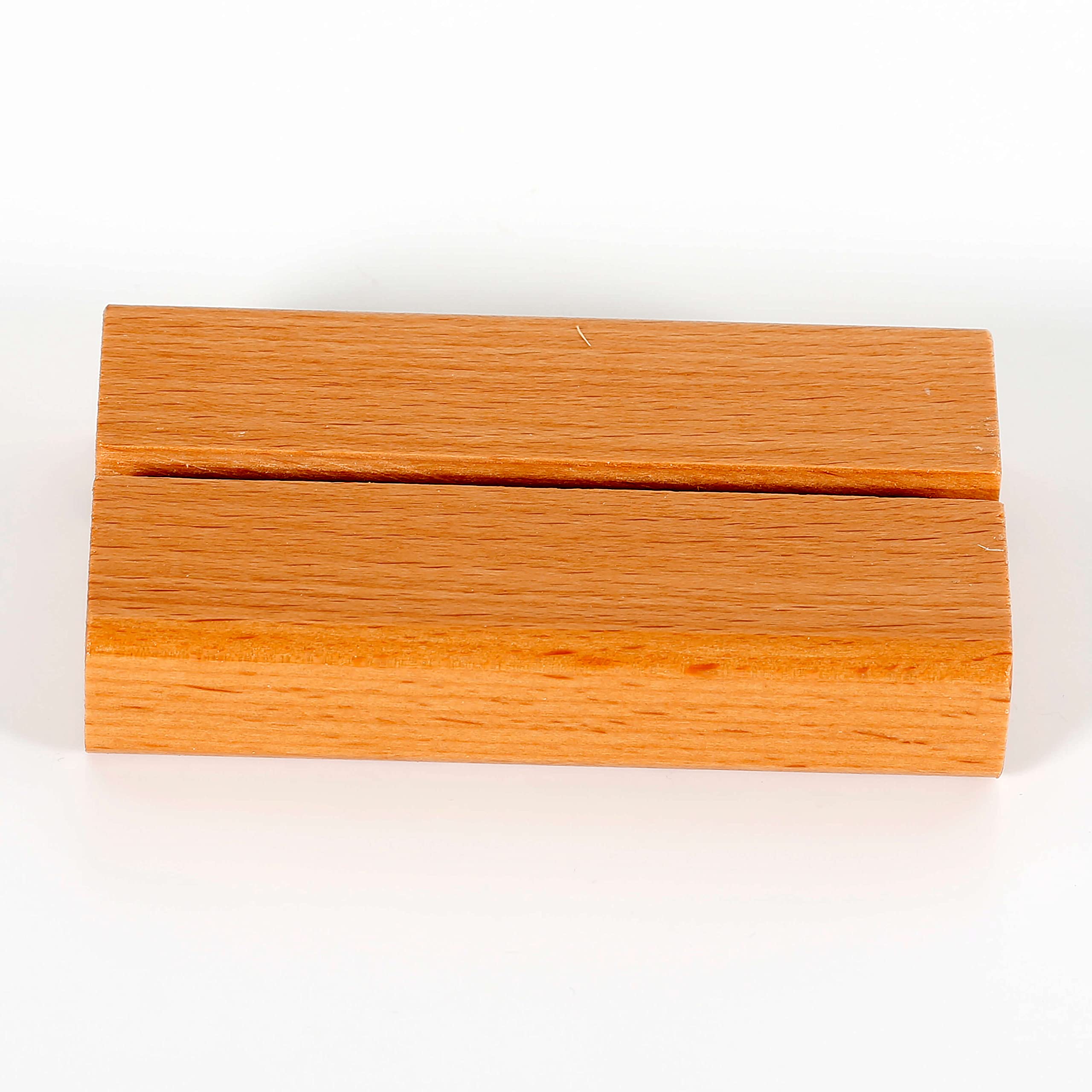 Premium Wooden Business Card Holder - 4.13x2.36 Inch Natural Wood Desktop Organizer for Office, Restaurant & Store - Elegant Tabletop Display Stand for Name Cards, Menus & Signage - Home & Office Decoration Accessories (10 Pack) - Perfect for Professional Desks, Reception Areas & Retail Displays