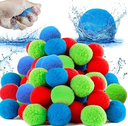 15-Piece Mixed Water Bomb Set - Reusable Splash Balls, Fluffy Balls for Kids - Fun Water Play Toys for Garden, Pool & Trampoline - Perfect for Summer Parties, Backyard Games & Kids Outdoor Activities