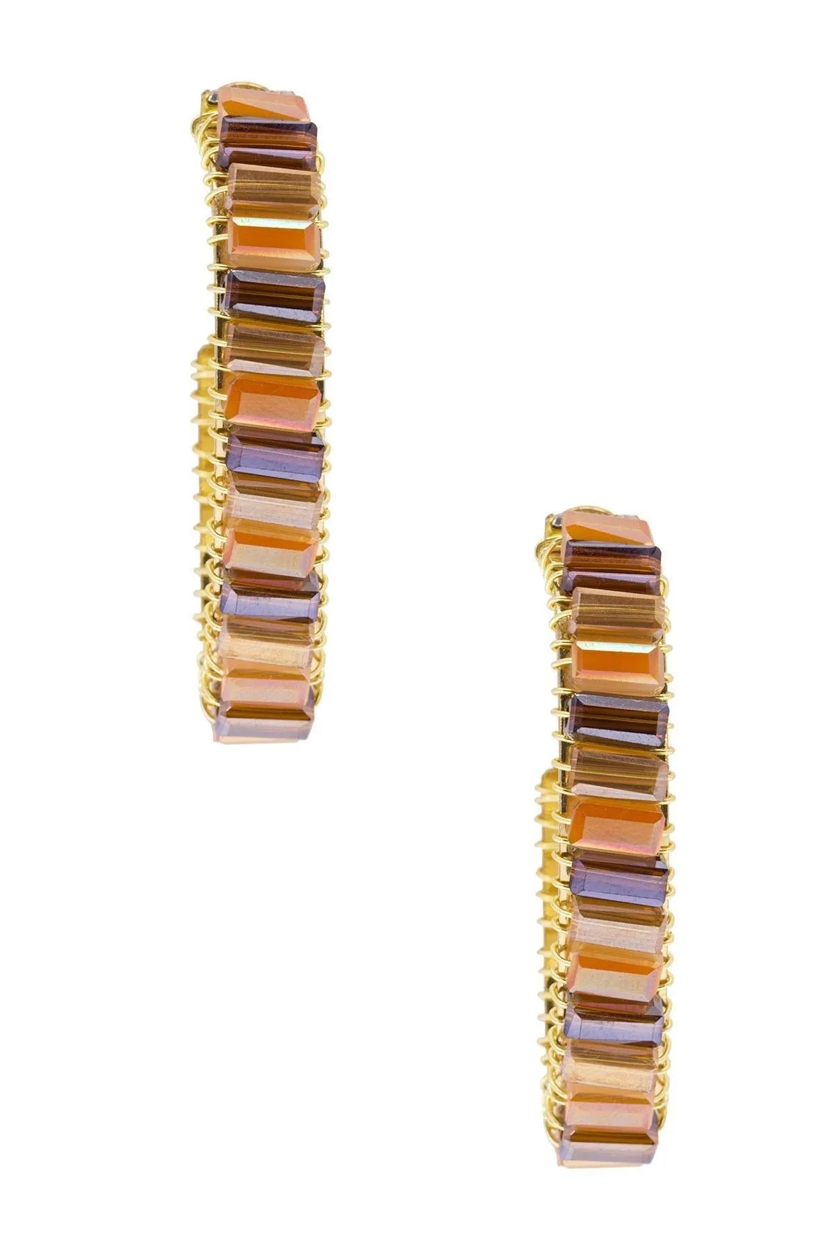 Handmade Mosaic Beaded Hoop Earrings for Women - Boho Chic Jewelry for Parties, Weddings & Everyday Wear