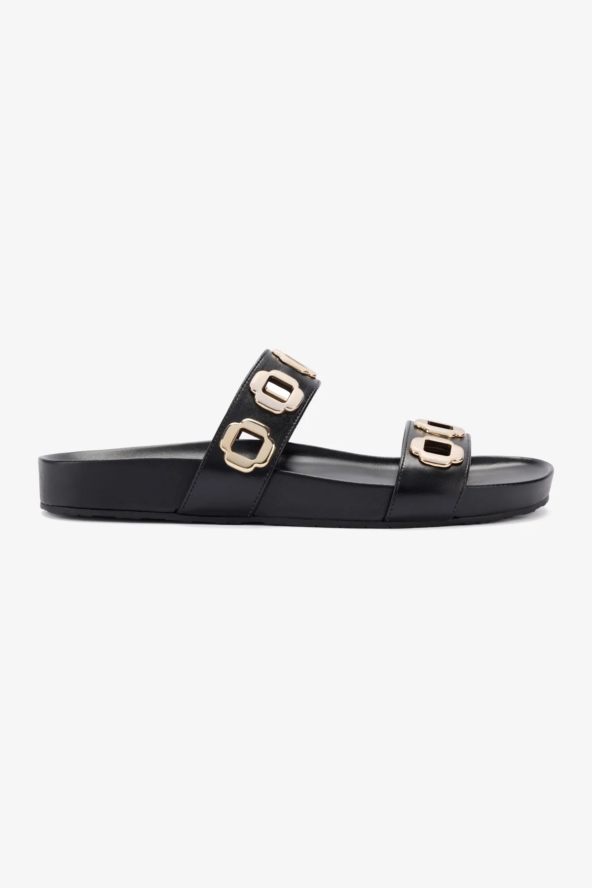 Milan Slide In Black Leather - Comfortable & Stylish Leather Slides for Men & Women | Perfect for Casual Wear, Beach, and Home Use