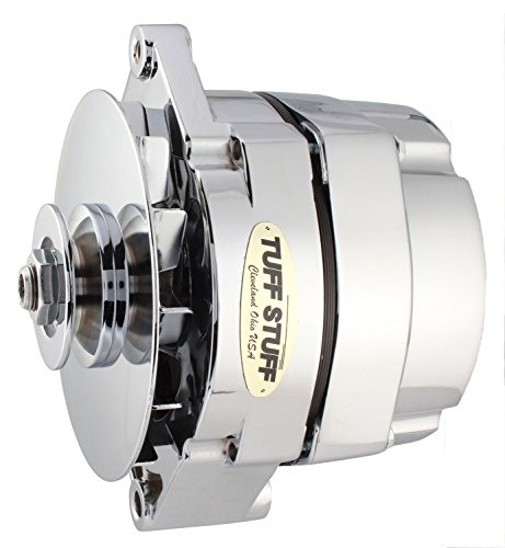 Tuff Stuff 7102NA Chrome 80 Amp External Regulator Alternator for GM Vehicles - High-Performance Replacement for Chevy, GMC & More - Perfect for Off-Road, Racing & Classic Car Restoration