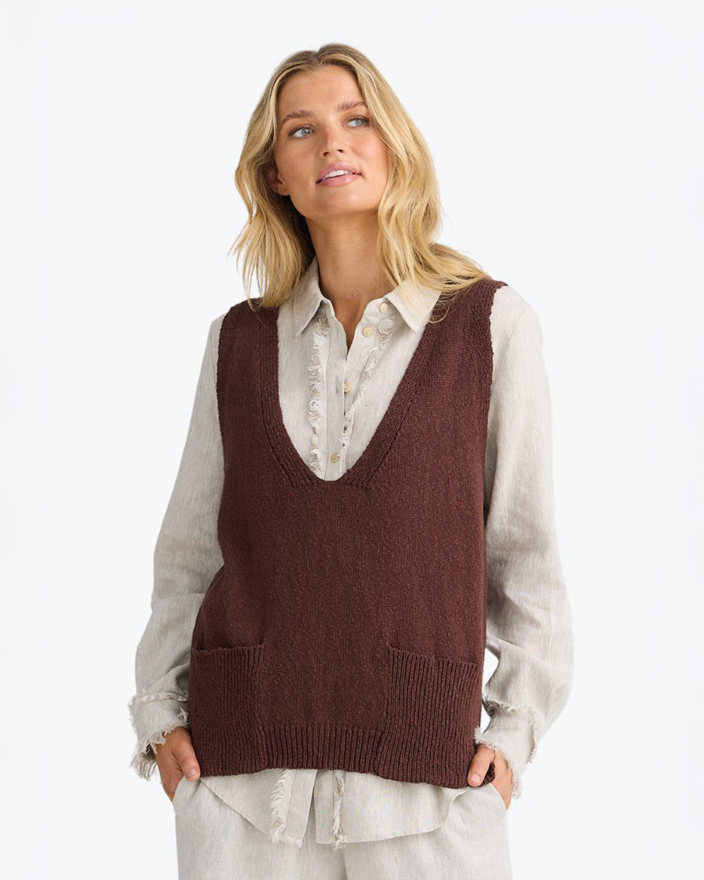 Shanty SH25065 Tribeca Vest for Men - Warm Chocolate Brown Winter Vest Jacket for Outdoor Activities, Hiking & Casual Wear