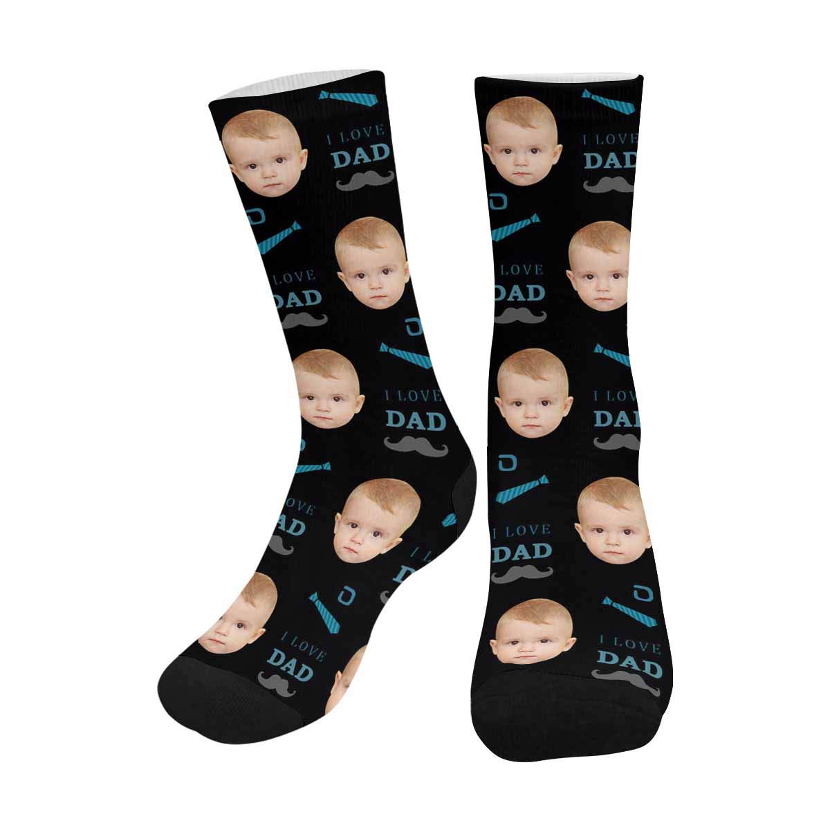 Custom Photo Socks for Men - Personalized Face Socks with Your Design - Perfect Christmas Gift for Dad, Husband & Boyfriend - Great for Parties, Gag Gifts & Special Occasions