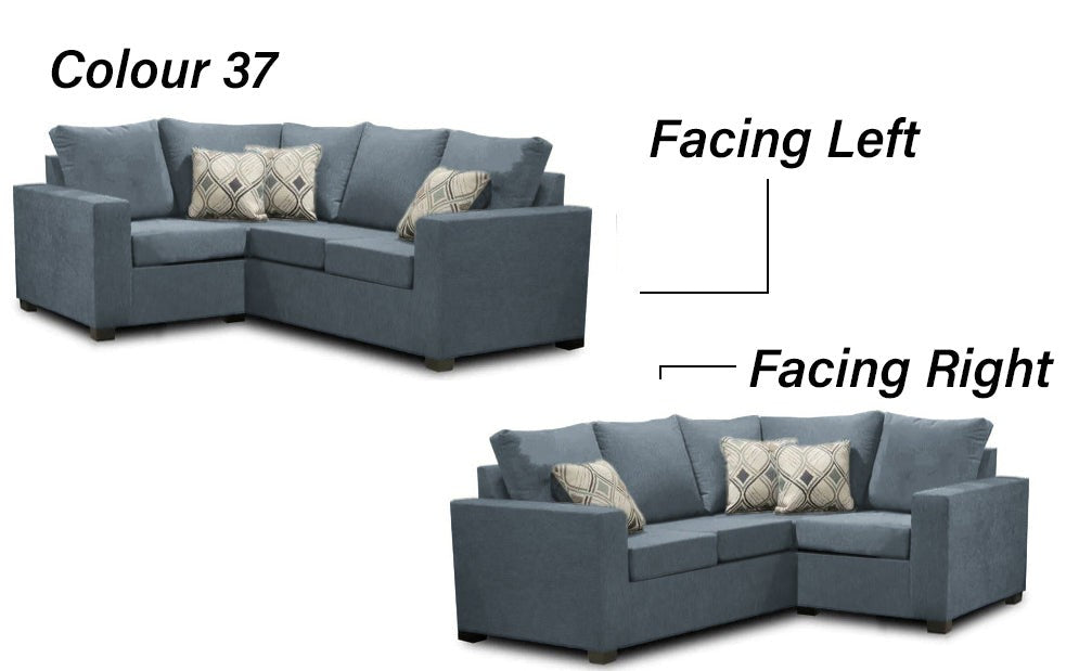 Premium Canadian Made 2x1 Sectional Sofa - LHF/RHF Configurable with 17 Color Options | Modern Living Room Furniture for Small Spaces & Apartments