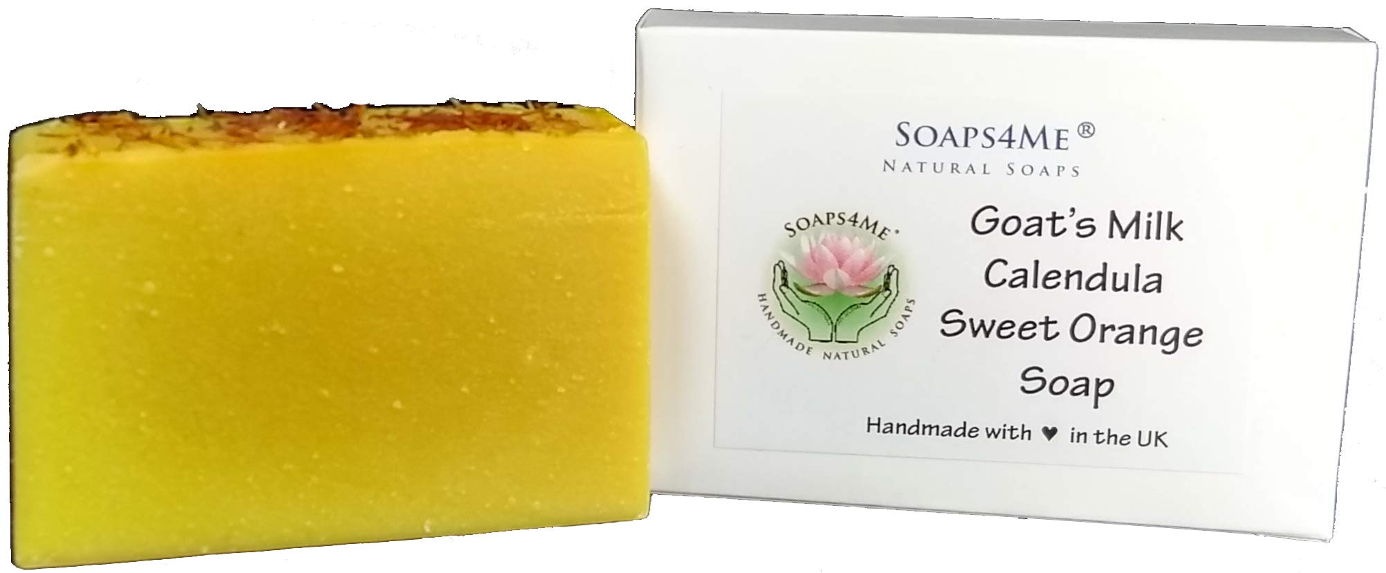 SOAPS4ME Natural Goat's Milk Handmade Soap with Calendula & Sweet Orange - Kaolin Clay & Shea Butter for Sensitive Skin | Moisturizing & Gentle Cleansing | Perfect for Dry Skin & Daily Face/Body Wash