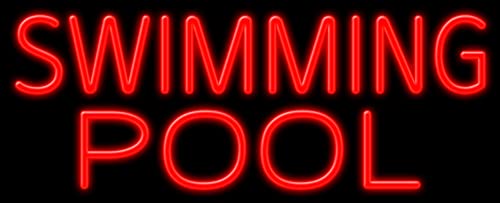 Swimming Pool Glass Neon Sign #11481 - Handcrafted in USA | Perfect for Bars, Pools & Home Decor