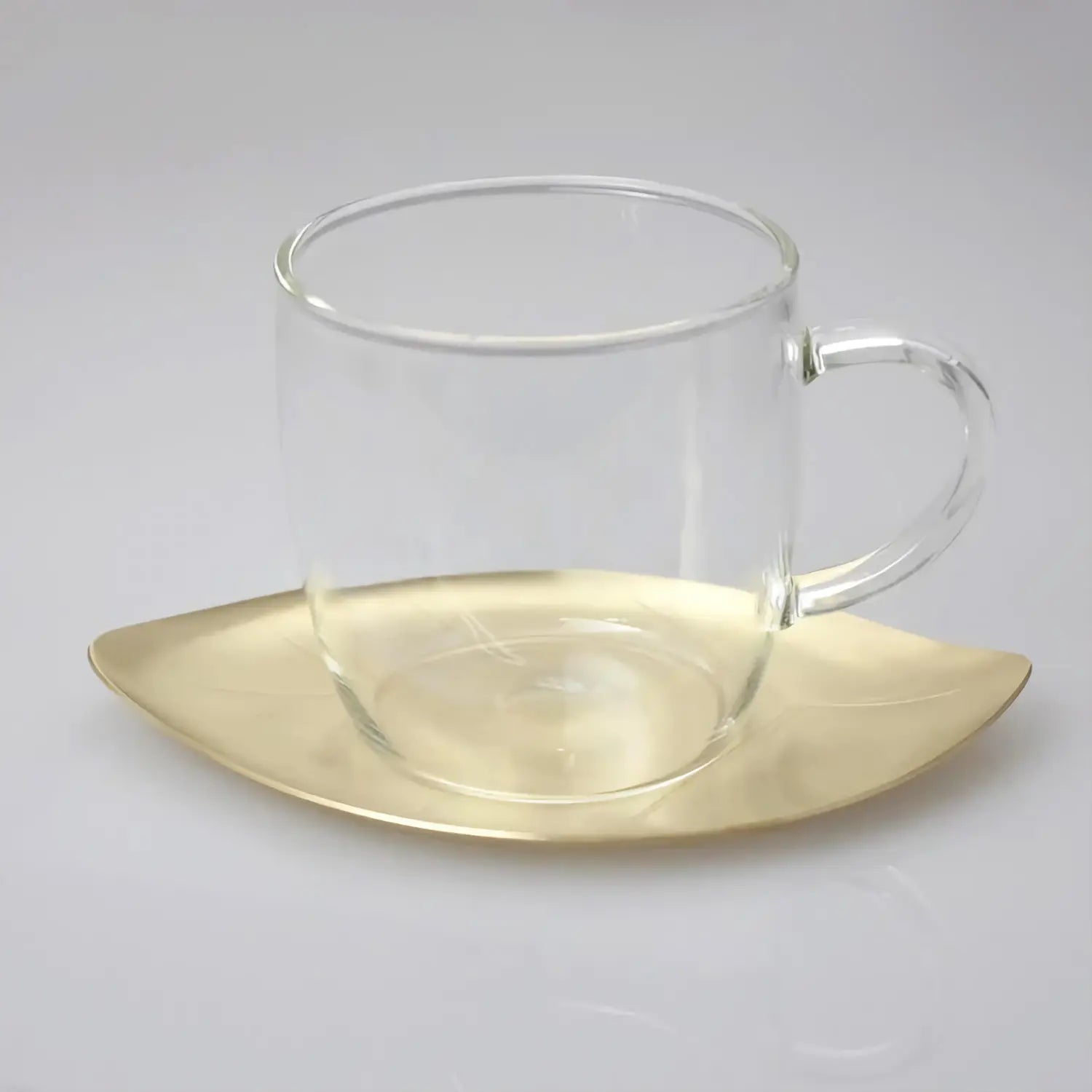 Asahi Brass Leaf Coaster Set - Elegant Heat-Resistant Drink Coasters for Coffee, Tea & Wine - Decorative Home Bar Accessories for Table Protection & Stylish Entertaining