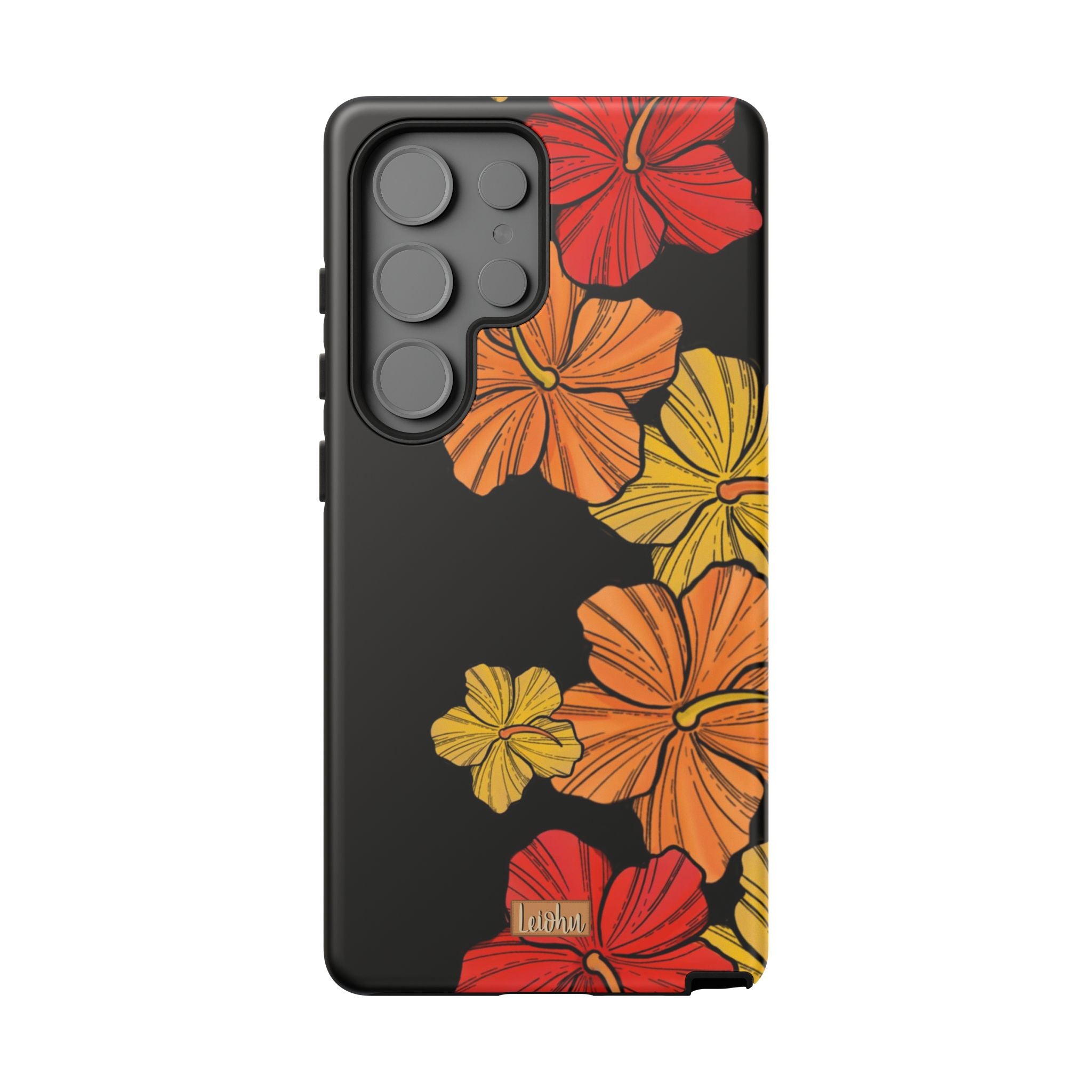 Vintage Hibiscus Pattern Samsung Galaxy Phone Case - Stylish Protective Cover for Galaxy S21/S20/S10/Note 20 - Perfect for Everyday Use, Travel & Gifting