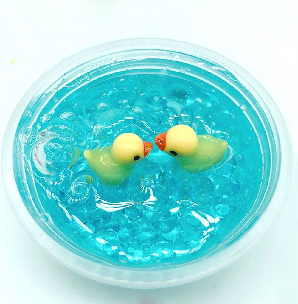 Nebwe Slime Kit for Kids - 60ml Scented Cloud Slime Putty, Duck Slime Mud Mixing Toy, Stress Relief Fidget Toys for Kids & Adults, Squishy Clay Sensory Play (Blue) - Perfect for Birthday Gifts, Classroom Activities & Anxiety Relief
