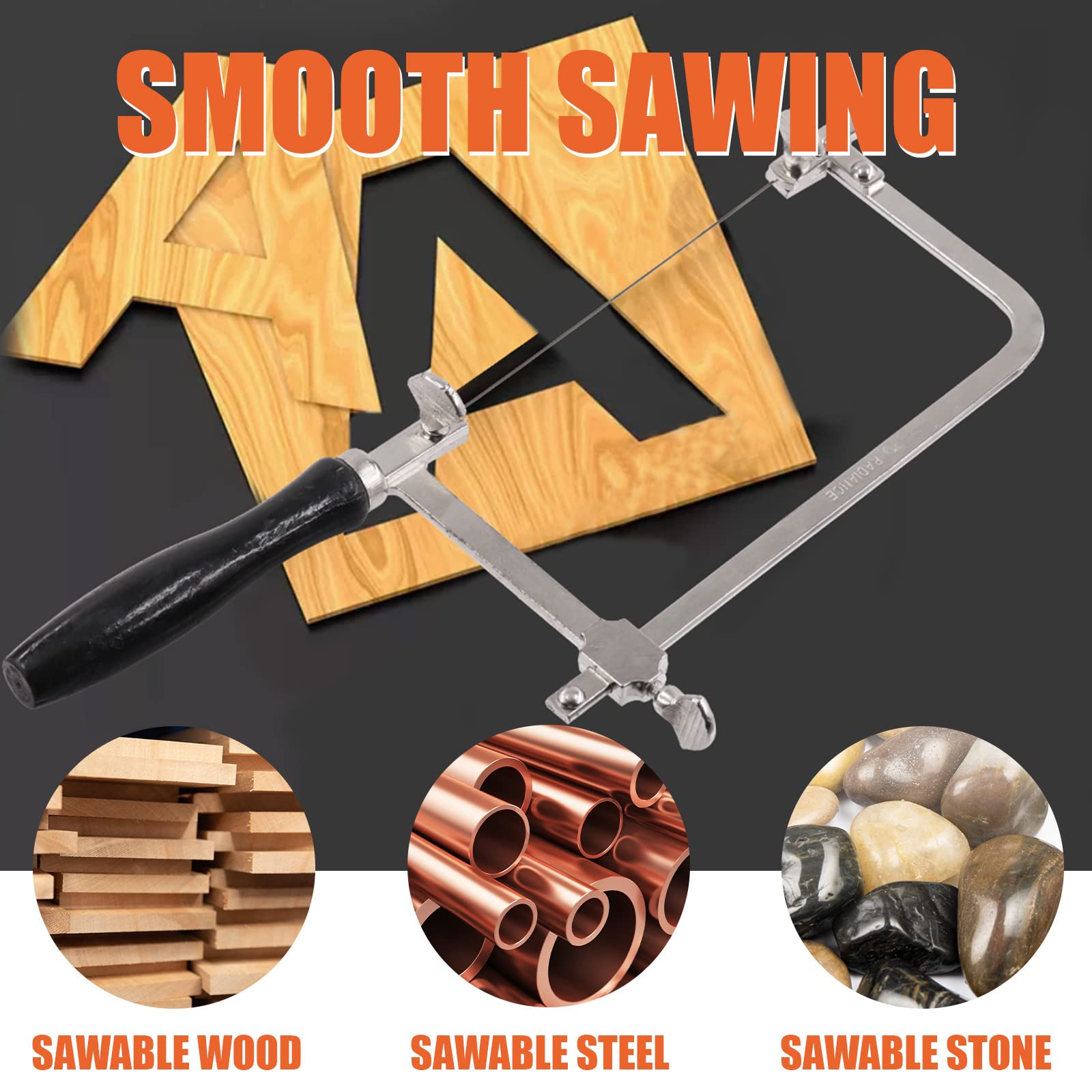 15Pcs Jewelers Saw Set with Blades & Bench Pin - Adjustable Jewelry Making Tools for DIY Crafts