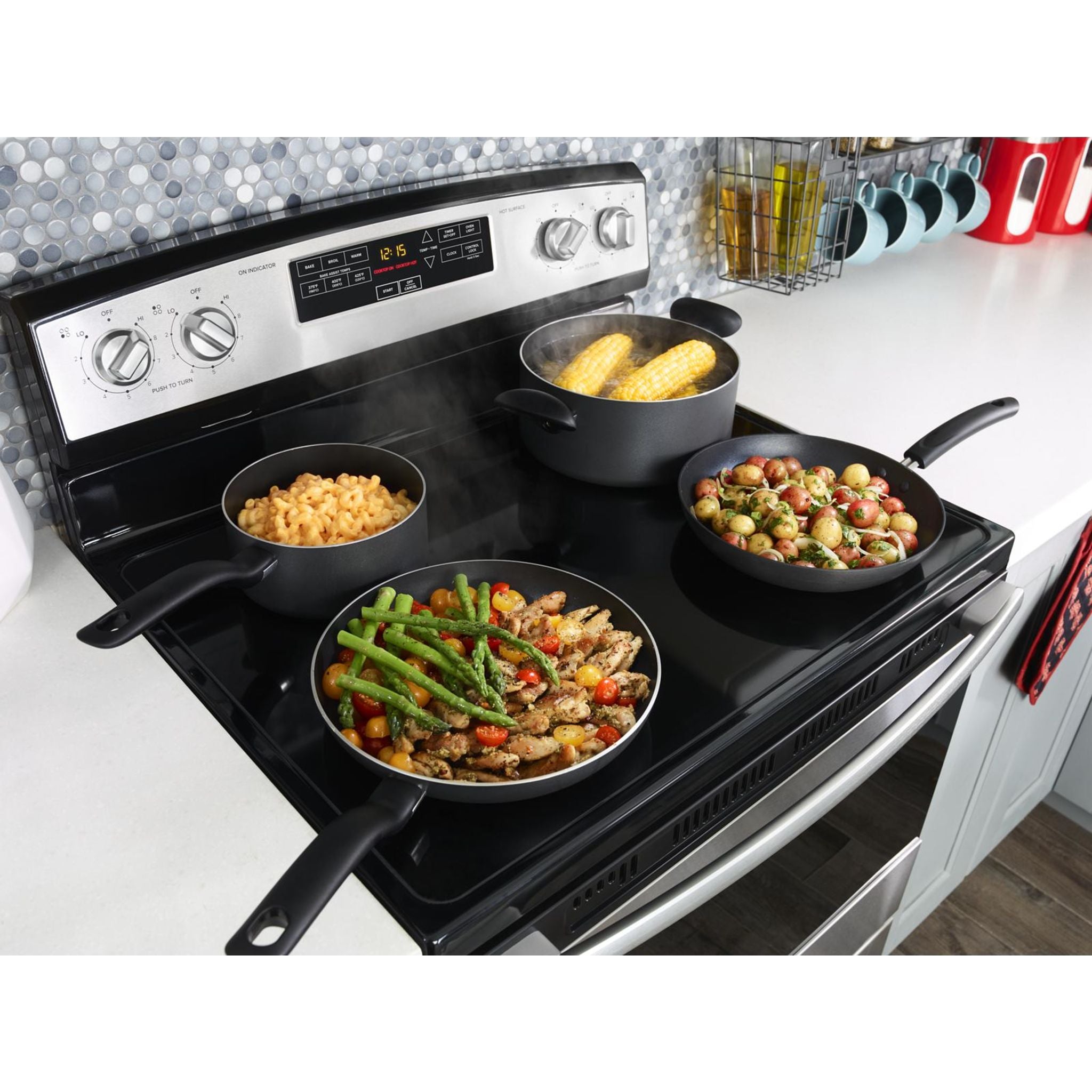 Amana Self-Cleaning Range YAER6603SFS - 30 Inch Stainless Steel Gas Oven with 5 Burners & Convection Bake - Perfect for Home Kitchens & Professional Cooking