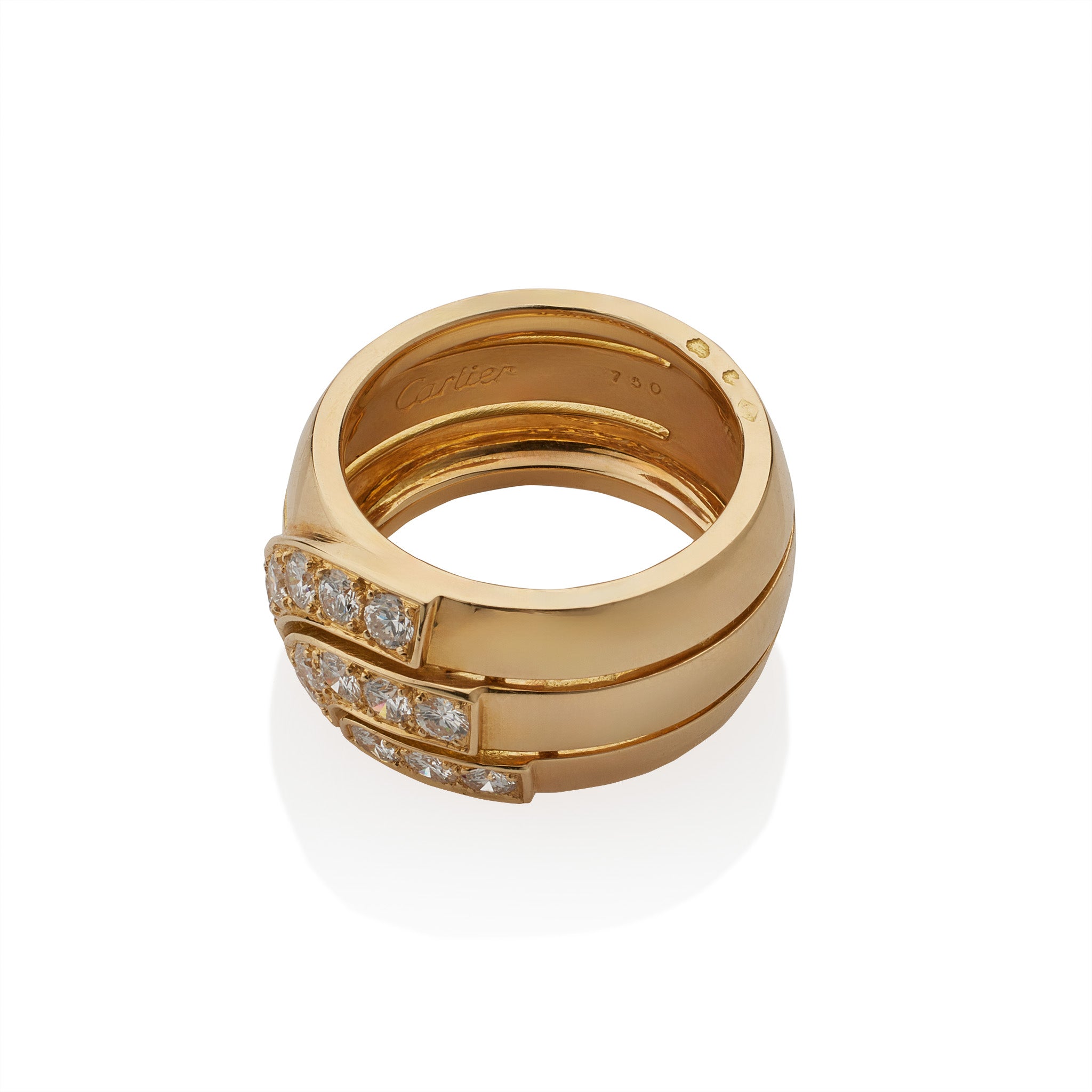 Cartier Paris 18K Gold Diamond Ring for Women - Luxury Wedding Engagement Band, Anniversary Gift for Her - Perfect for Proposals, Special Occasions & Everyday Elegance