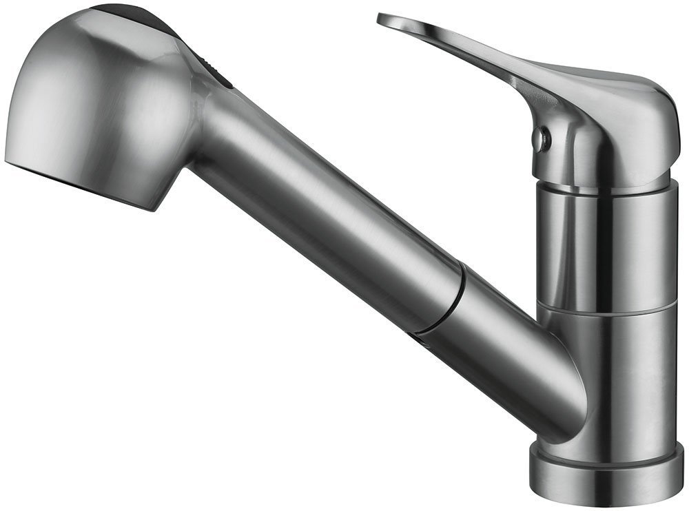 Stainless Steel Single Handle Pull Out Kitchen Faucet for Farmhouse & RV