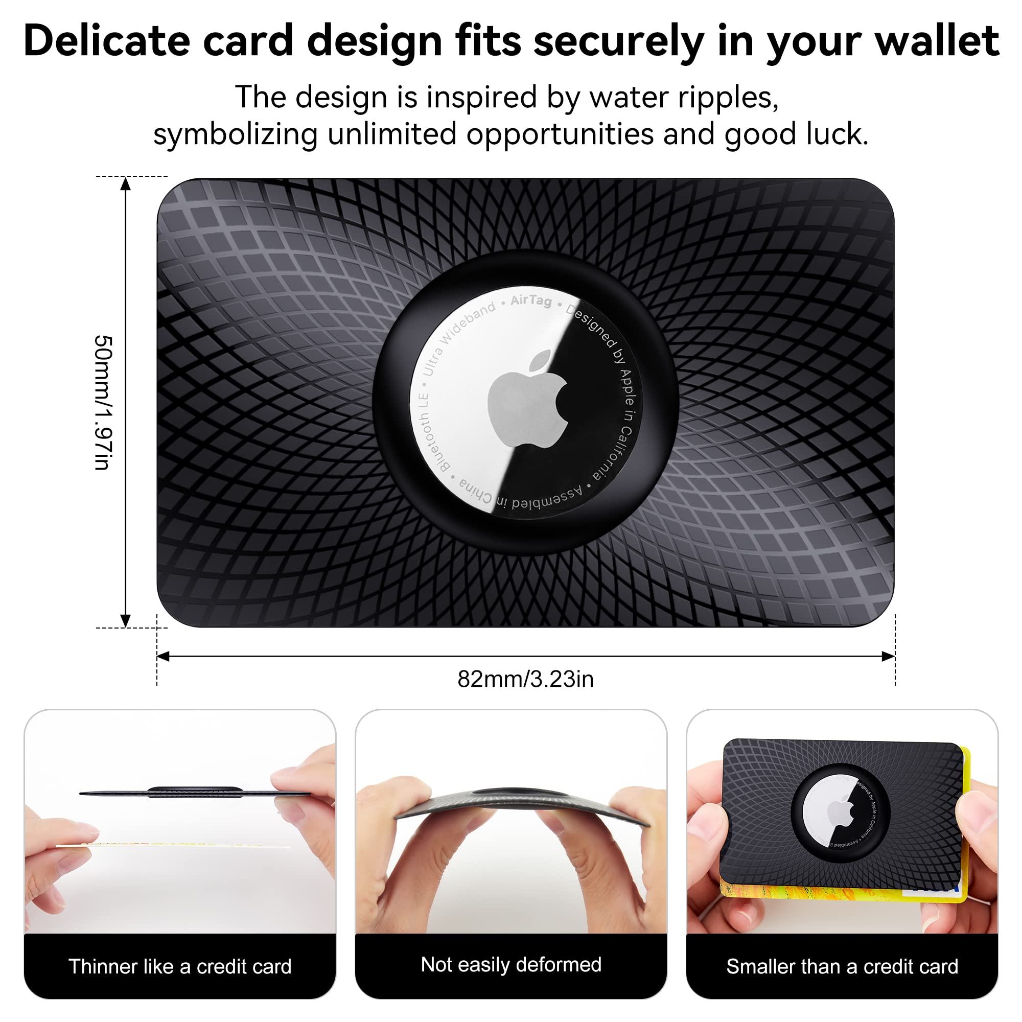2 Pack Ultra Thin Apple AirTag Wallet Holder - Slim Card Case for AirTag, Perfect for Purse, Handbag, Backpack & Clutch Bag | Secure Your Essentials On-The-Go