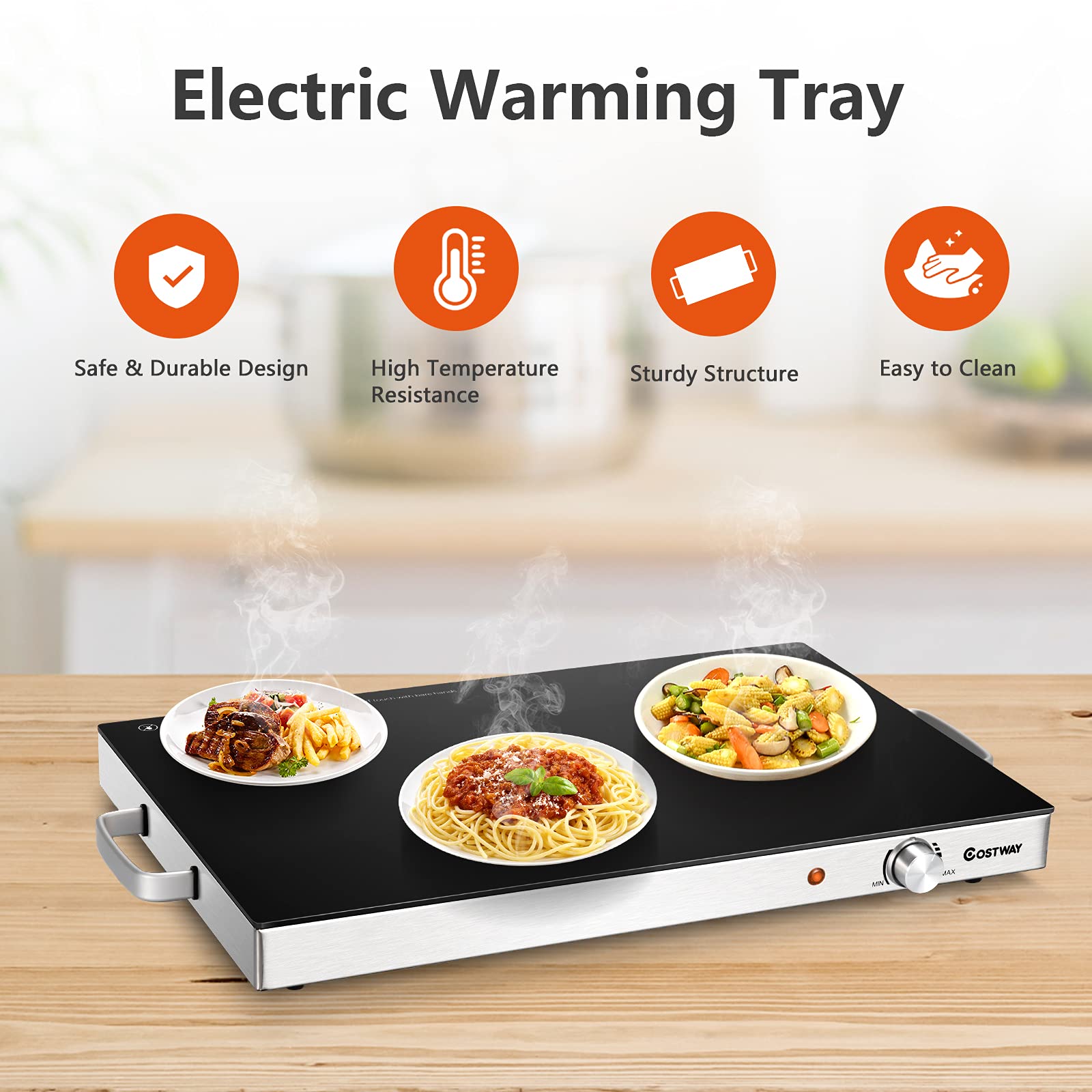ARLIME 4-Pack Electric Warming Tray Set - 22