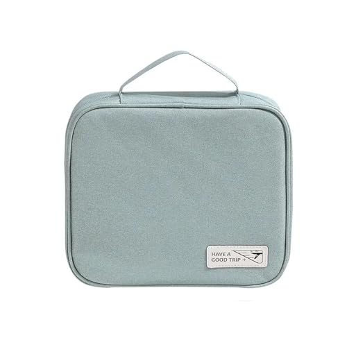 Premium Polyester Travel Makeup Bag for Women - Waterproof Cosmetic Organizer & Toiletry Pouch (Cyan) - Perfect for Air Travel, Gym, Vacation & Daily Use