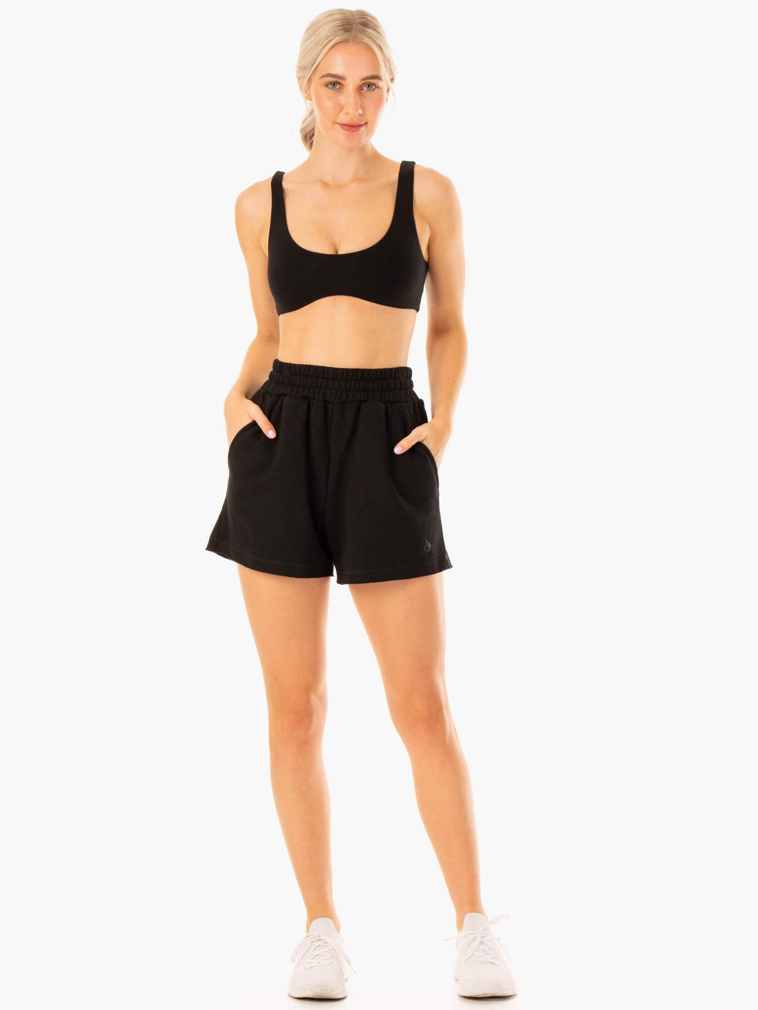 Elevate Lounge Bra - Comfortable Wireless Bralette for Women - Soft Breathable Fabric - Perfect for Yoga, Sleep & Relaxation - Black