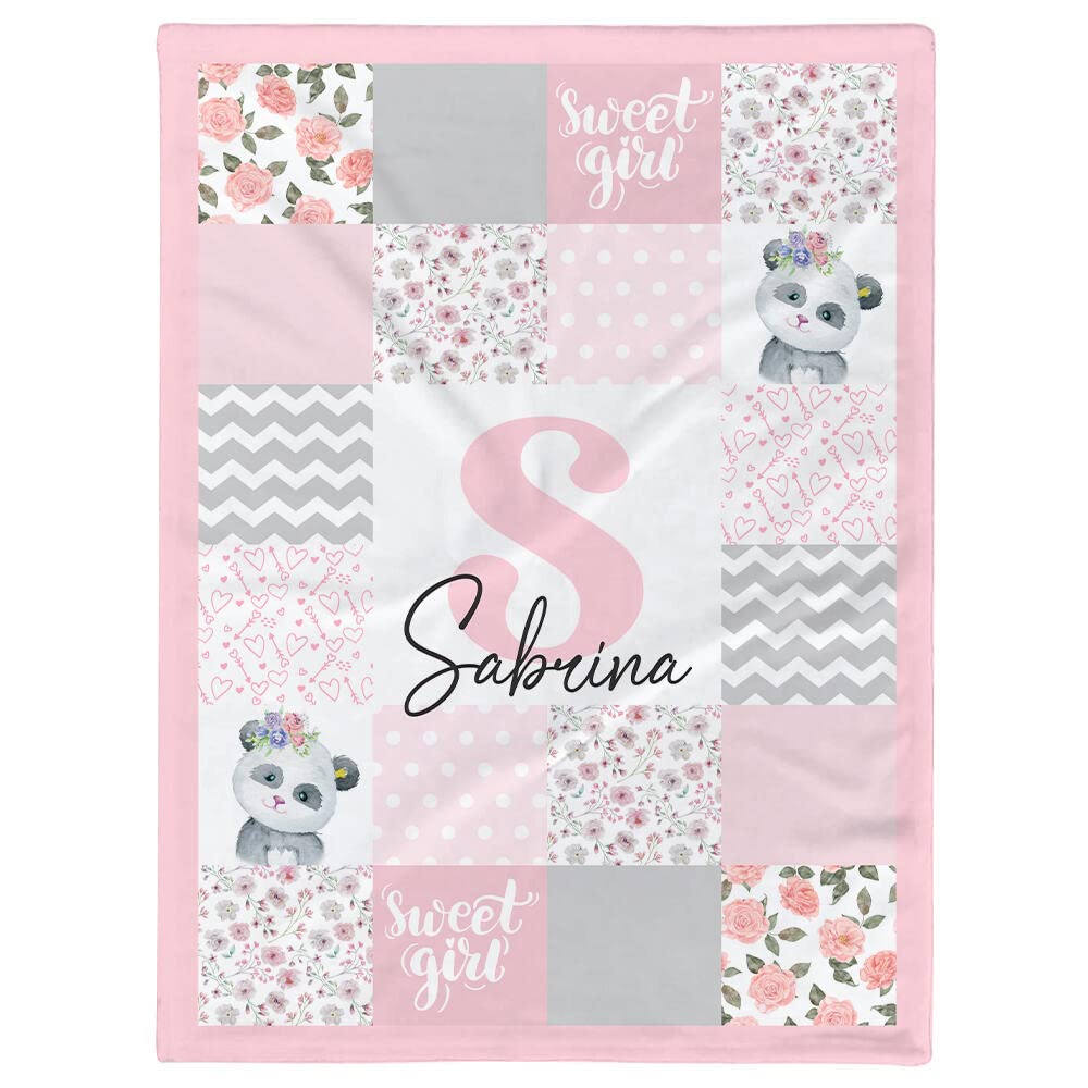 Personalized Baby Blankets for Boys & Girls - Soft Newborn & Toddler Blanket - Perfect Baby Shower Gift for Boy or Girl - Ideal for Nursery, Stroller & Travel Use