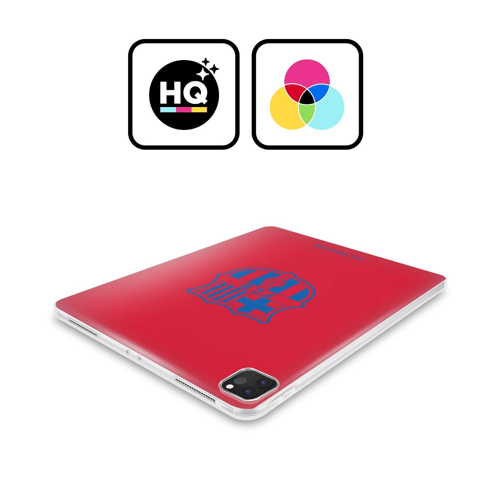FC Barcelona Red Crest Samsung Galaxy Tab S8 Ultra Case - Officially Licensed Soft Gel Protective Cover by Head Case Designs for Work, School & Travel