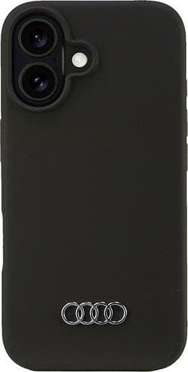 Premium Audi Silicone Hard Case for iPhone 16 6.1 Inch - Shockproof & Scratch Resistant Protective Cover (Black) - Perfect for Daily Use, Travel & Outdoor Activities