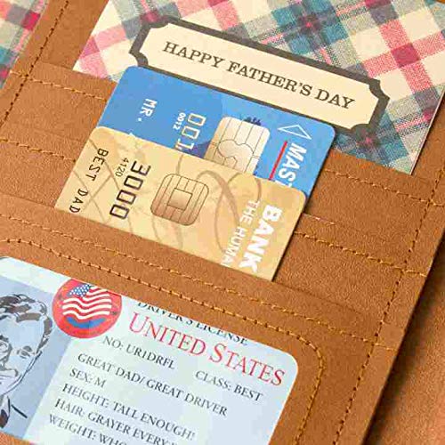 Premium Faux Leather Wallet for Men - RFID Blocking Card Holder - Perfect Gift for Father's Day, Birthday & Everyday Use
