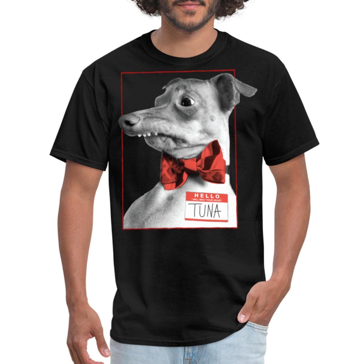 Spreadshirt 'Tuna Melts My Heart' Funny Cat Lover Men's T-Shirt - Casual Wear, Gift for Pet Owners, Cat Dad Apparel