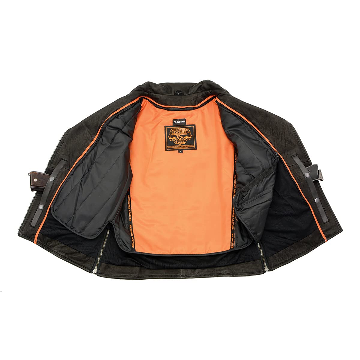 Milwaukee Leather MLL2581 Women's Classic Black Lightweight Long Vented Leather Jacket | Perfect for Motorcycle Riding, Outdoor Adventures & Casual Wear