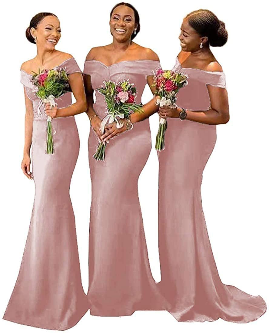 Elegant Off Shoulder Mermaid Bridesmaid Dress - Formal Evening Gown for Wedding Party, Bodycon Prom Dress - Perfect for Beach Weddings, Cocktail Parties & Special Occasions