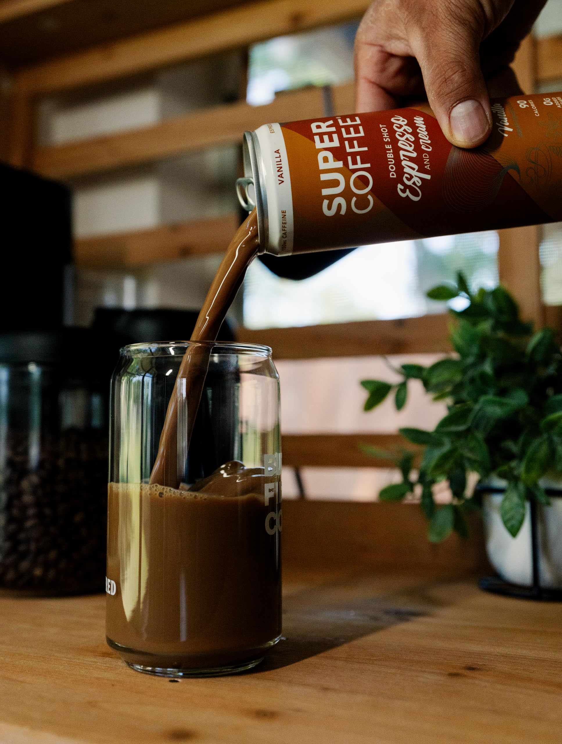 SUPER COFFEE Espresso & Cream Iced Keto Coffee - 0g Added Sugar, 90 Calories, 12 Pack (11 Fl Oz) | Protein Coffee Drink for Energy, Weight Loss & Keto Diet | Soy Free, Gluten Free | Perfect for Morning Boost, Workout Fuel & Office Refreshment