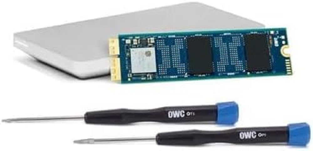 OWC 1TB Aura N2 NVMe SSD Upgrade Kit with Envoy Pro Enclosure - Compatible with MacBook Pro Retina (Late 2013-Mid 2015) & MacBook Air (Mid 2013-2017) - High-Speed Storage Solution for Professionals, Creators & Students