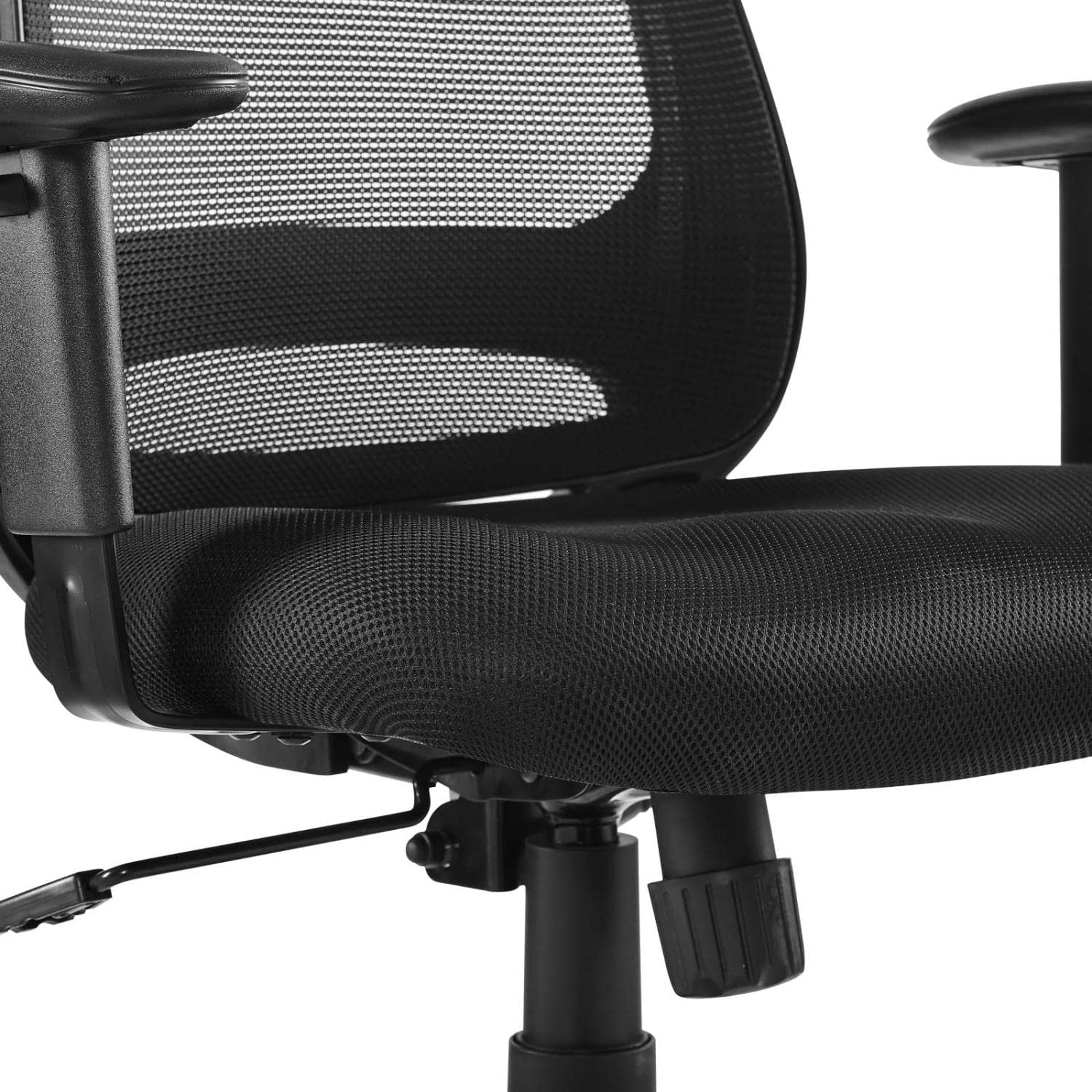 Modway Forge Mesh Adjustable Swivel Office Chair - Ergonomic Computer Desk Chair with Lumbar Support, Black - Perfect for Home Office, Gaming & Workspaces