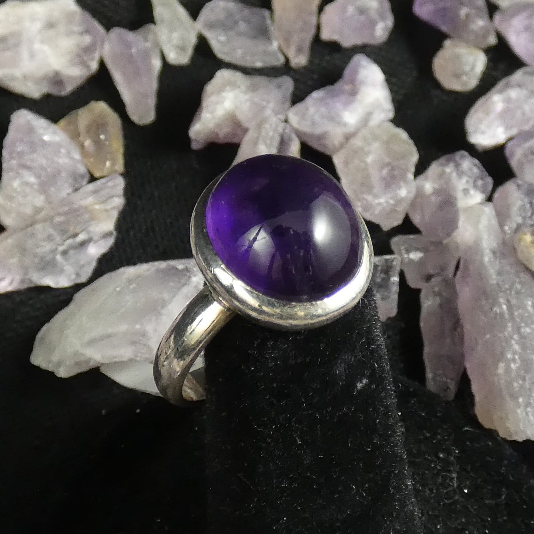 Amethyst Sterling Silver Ring for Women - Size 8 | Elegant Purple Gemstone Jewelry for Gifts, Wedding & Everyday Wear