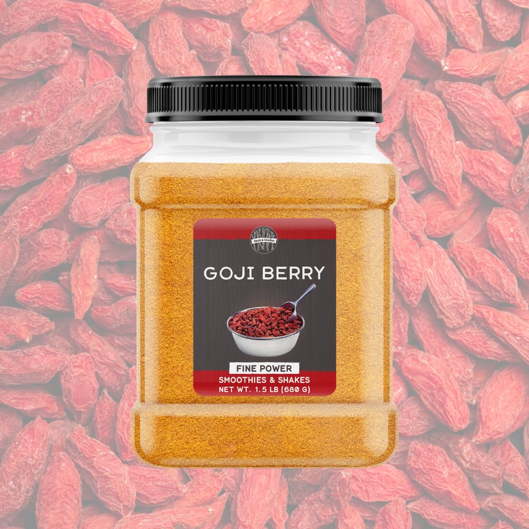 Organic Goji Berry Powder | Antioxidant-Rich Superfood for Smoothies, Teas & Baking | 24oz Resealable Bag | Non-GMO, Gluten-Free | Boost Energy & Immunity