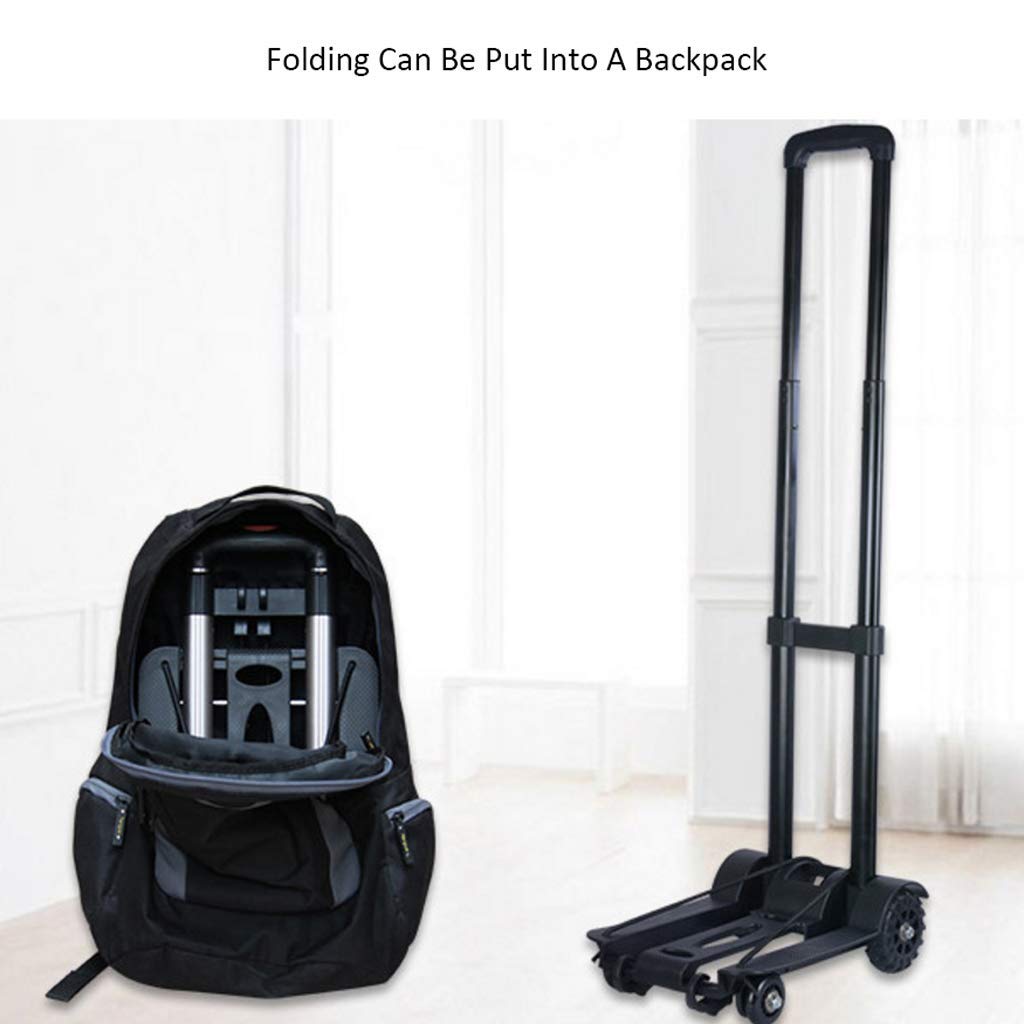 Foldable Collapsible Wagon Cart - 4 Wheel Portable Shopping Trolley with Aluminum Alloy Frame (25-97cm) - Perfect for Grocery Shopping, Beach Trips, Camping & Home Use