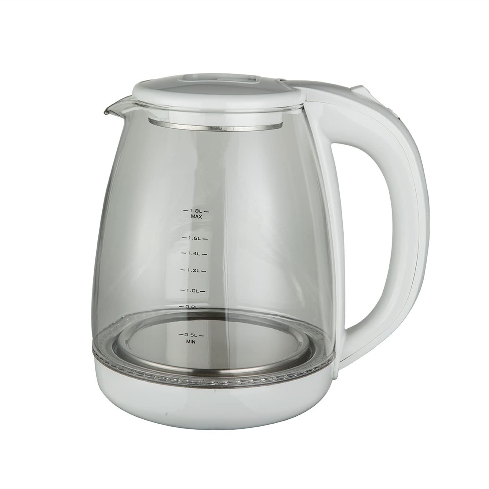 1.8L Electric Kettle - 1500W Fast Boiling Borosilicate Glass Water Kettle for Tea & Coffee - Portable Travel Kettle for Home, Office, Hotel & Camping (Gray)
