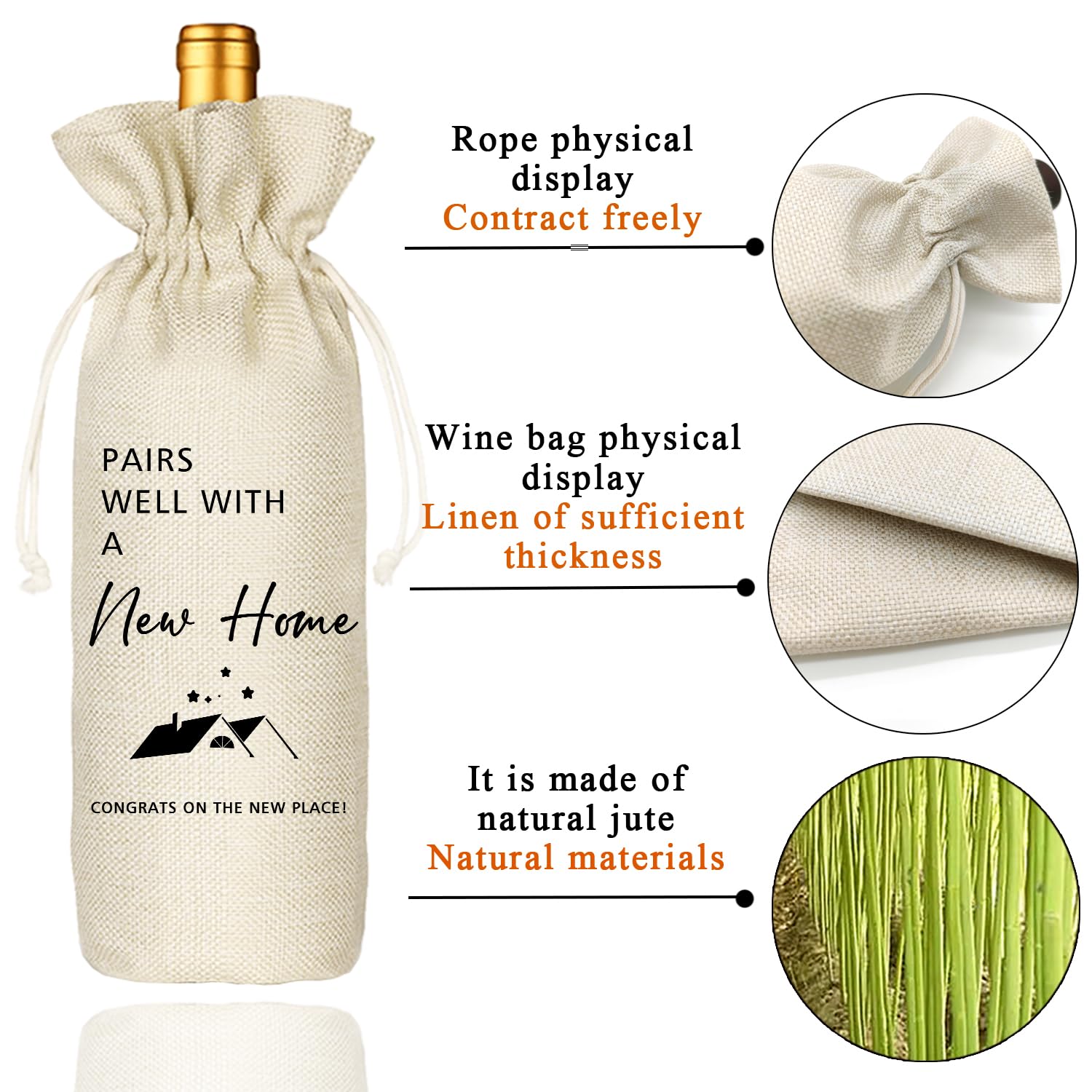 Premium Housewarming Wine Gift Bag - Elegant New Homeowner Present for Her & Him - Perfect Realtor Client Gift - Ideal for House Parties & Celebrations