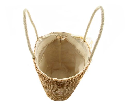 TONWHAR® Woven Straw Beach Bag - Pastoral Style with Silk Flower Decor | Perfect for Summer Vacations, Pool Parties & Boho Fashion Accessories