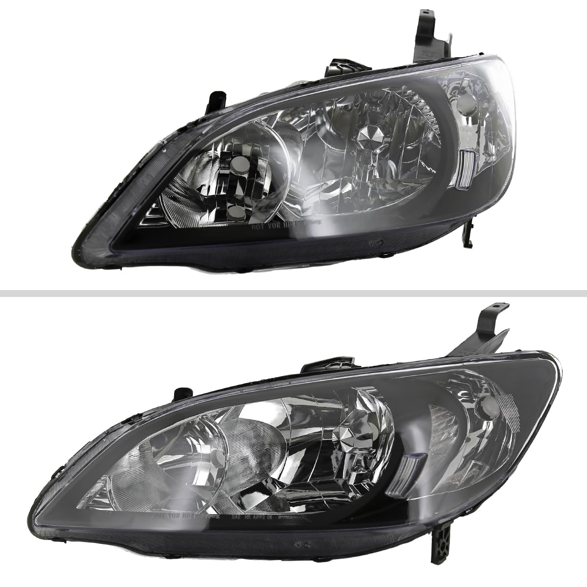 04-05 2Dr/4Dr Black Headlights Driving Lamps - High Performance Replacement Headlights for Improved Night Visibility - Perfect for Off-Roading, Night Driving & Car Upgrades