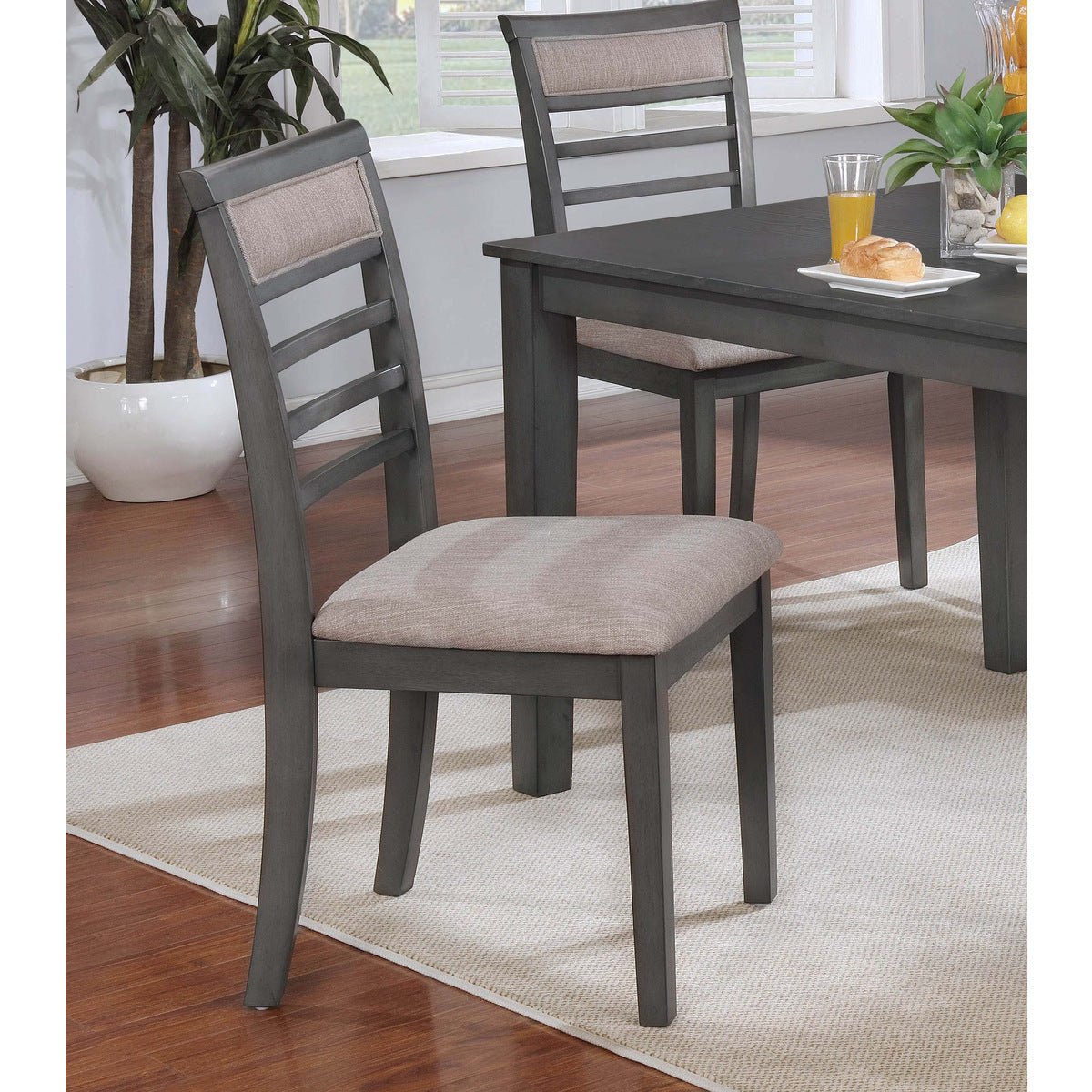 Modern 5-Piece Grey Dining Set - Space-Saving Kitchen Table & Chairs for Small Apartments, Breakfast Nooks & Cozy Home Decor