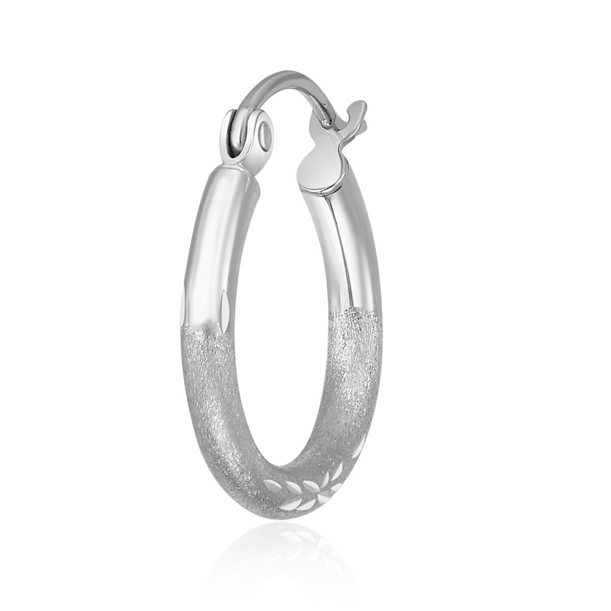 14K White Gold 2mm Thin Endless Hoop Earrings - 10 Sizes Available for Women | Perfect for Everyday Wear, Parties & Special Occasions