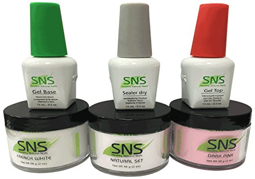 SNS Professional Pink & White Nail Kit - Acrylic Nail Powder Set for Salon & Home Manicure - Perfect for Nail Art, Extensions & DIY Nail Designs