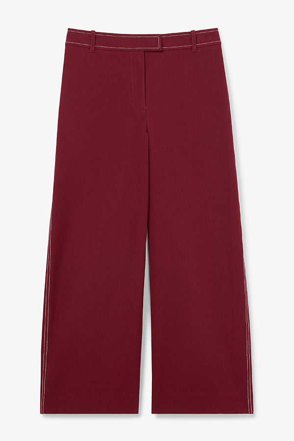 Abby Jean Contrast Stitch Eco-Friendly Denim Jeans - Better Than Regular Denim in Berry Jam Color | Perfect for Casual Wear & Sustainable Fashion