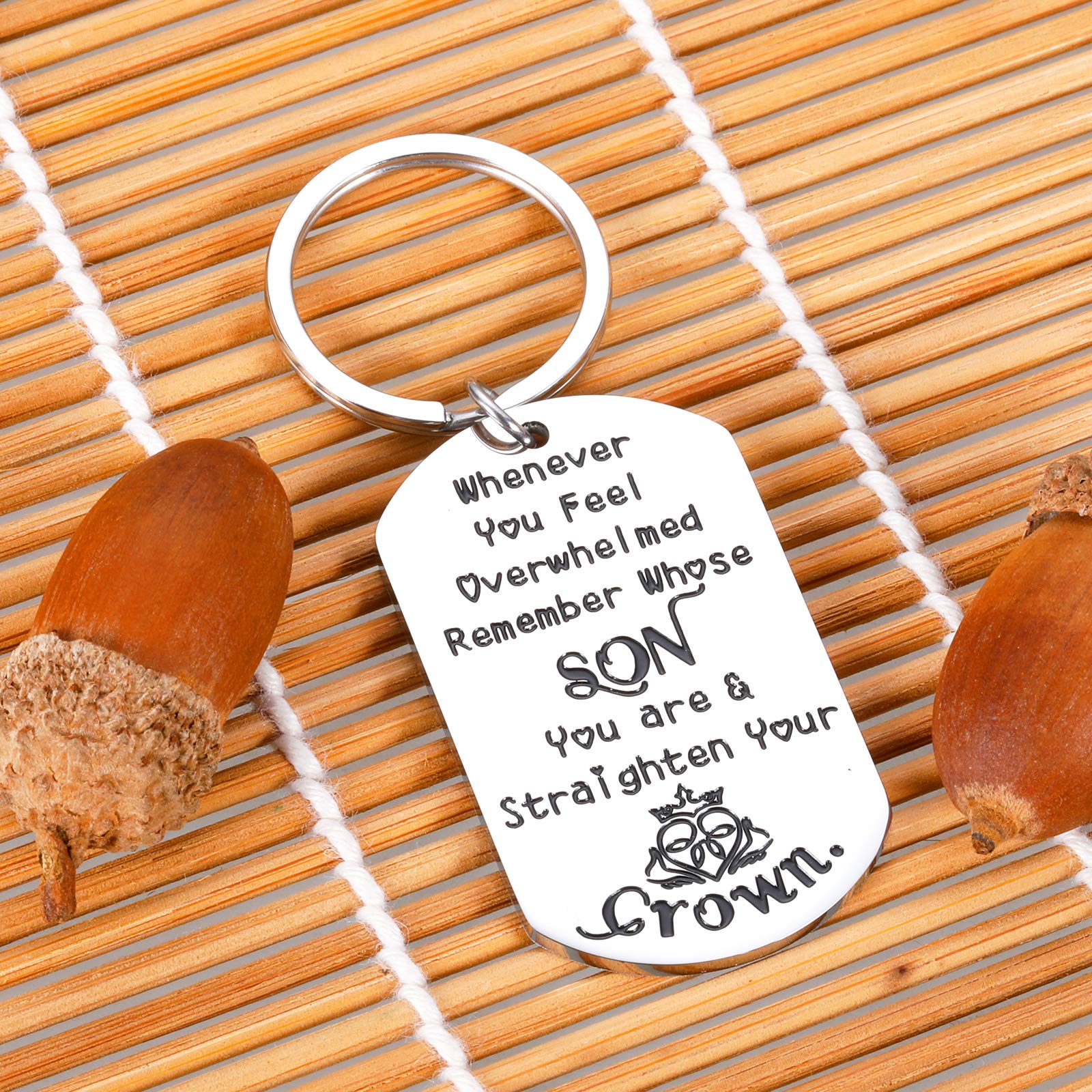 Valentine's Day Gifts for Kids & Teens - Thoughtful Present for Son from Mom & Dad - Graduation, Birthday & Anniversary Gifts - Encouragement Keychain for Stepson & Boys - Perfect for School, Travel & Daily Carry